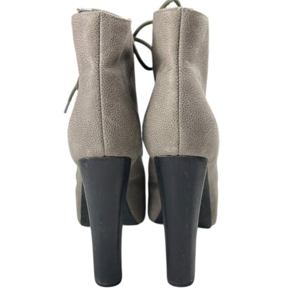 Jeffrey Campbell Havana Last Lita Greige Leather Upper Ankle Booties Size 6.5 M - Picture 6 of 16